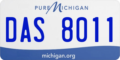 MI license plate DAS8011