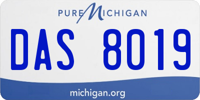 MI license plate DAS8019