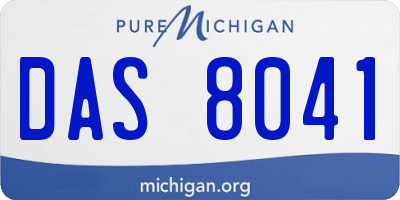 MI license plate DAS8041