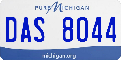MI license plate DAS8044