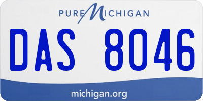 MI license plate DAS8046