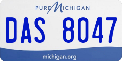 MI license plate DAS8047