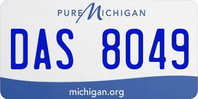 MI license plate DAS8049