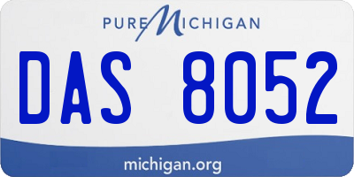 MI license plate DAS8052