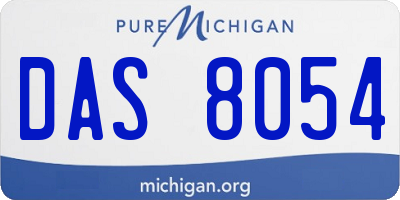 MI license plate DAS8054