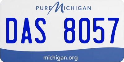 MI license plate DAS8057