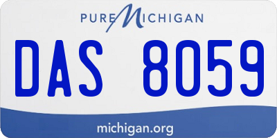 MI license plate DAS8059