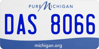 MI license plate DAS8066