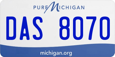 MI license plate DAS8070
