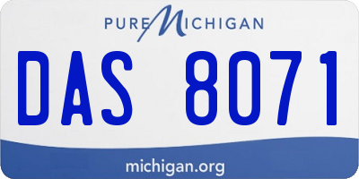 MI license plate DAS8071