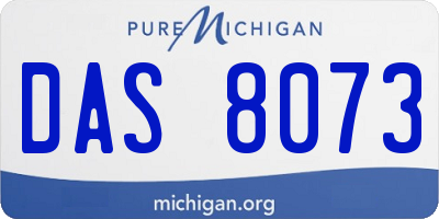 MI license plate DAS8073