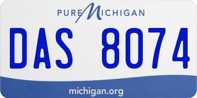 MI license plate DAS8074