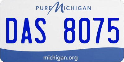 MI license plate DAS8075