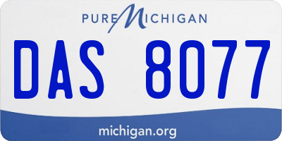 MI license plate DAS8077