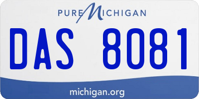 MI license plate DAS8081