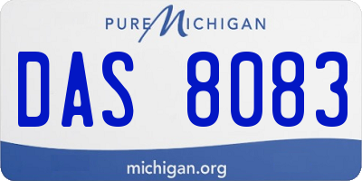 MI license plate DAS8083
