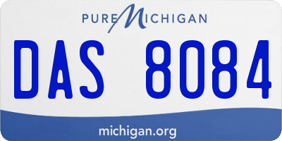 MI license plate DAS8084
