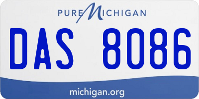 MI license plate DAS8086