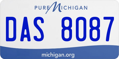 MI license plate DAS8087