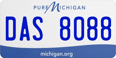 MI license plate DAS8088