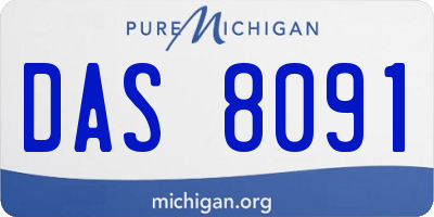 MI license plate DAS8091