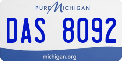 MI license plate DAS8092