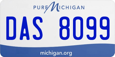 MI license plate DAS8099