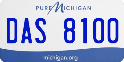MI license plate DAS8100