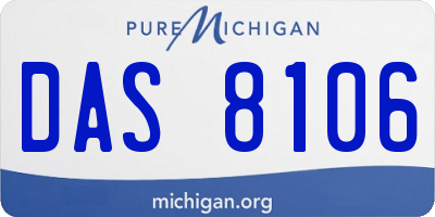 MI license plate DAS8106
