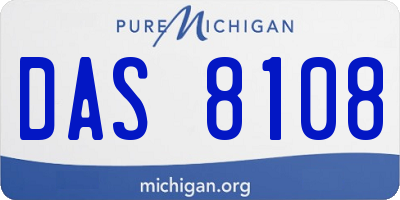 MI license plate DAS8108