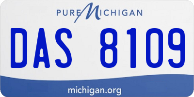 MI license plate DAS8109