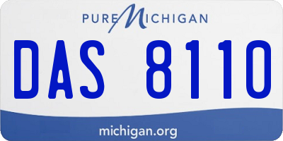 MI license plate DAS8110