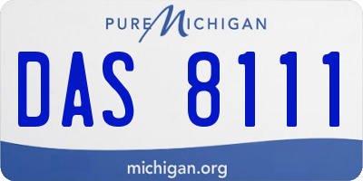 MI license plate DAS8111