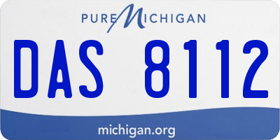 MI license plate DAS8112