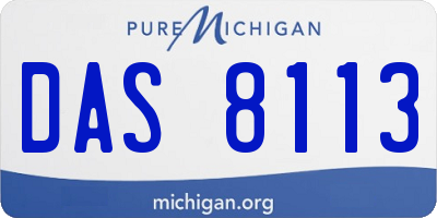 MI license plate DAS8113
