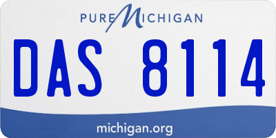MI license plate DAS8114
