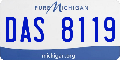 MI license plate DAS8119