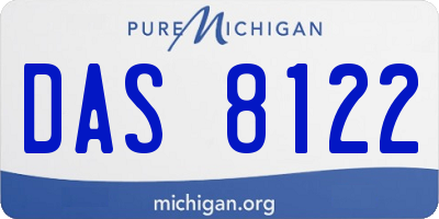 MI license plate DAS8122