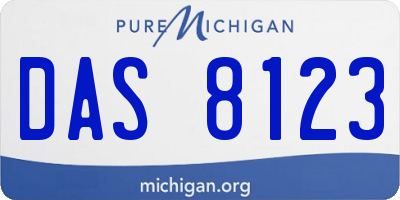 MI license plate DAS8123