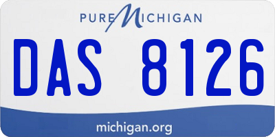 MI license plate DAS8126