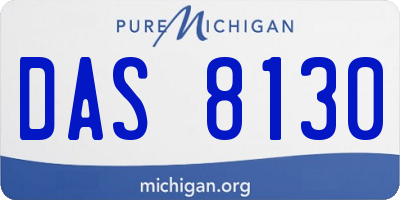 MI license plate DAS8130