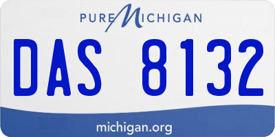 MI license plate DAS8132