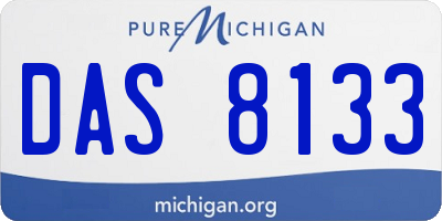 MI license plate DAS8133
