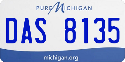 MI license plate DAS8135