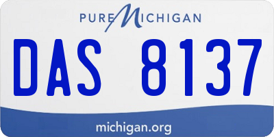 MI license plate DAS8137