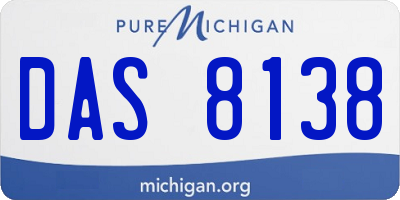 MI license plate DAS8138