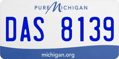 MI license plate DAS8139