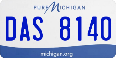 MI license plate DAS8140
