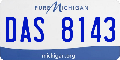 MI license plate DAS8143