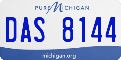MI license plate DAS8144